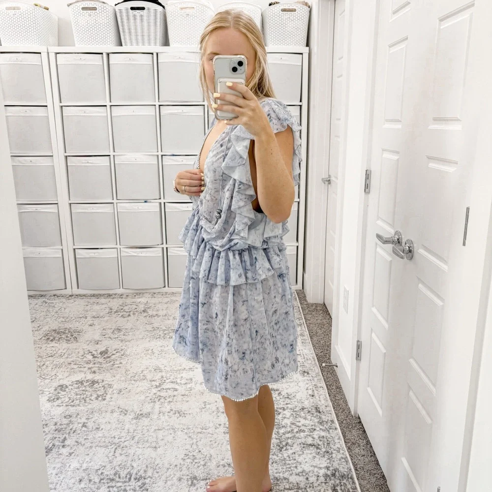 IXIAH Ruffle Tassel Mini Dress - Picture 3 of 8